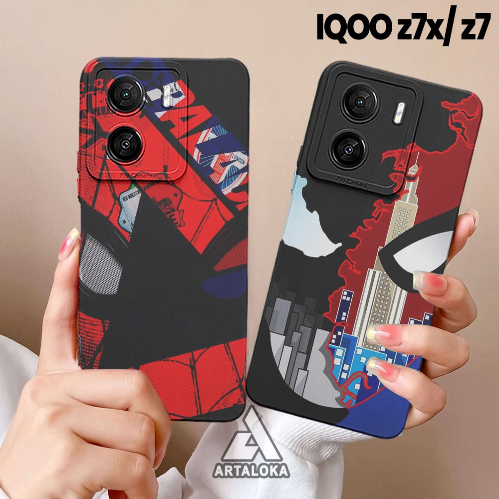 Case VIVO IQOO Z7X/Z7 Softcase Pro Camera MOTIF SPIDERMAN- Pelindung hp
