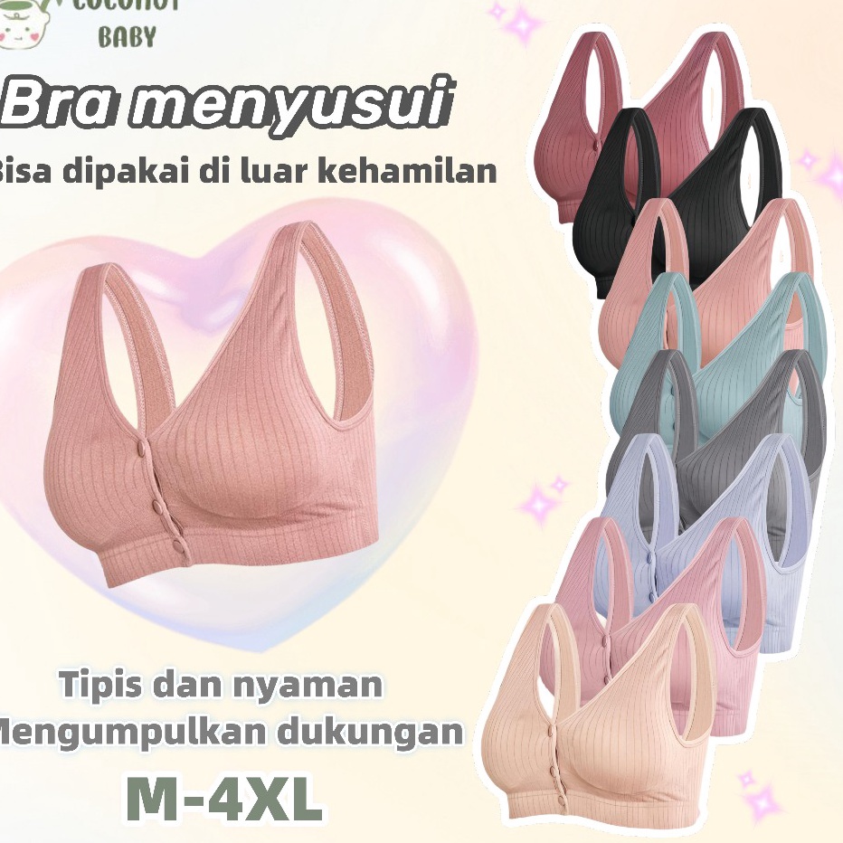 XC26619 Bra Menyusui Tanpa Kawat Bra Jumbo Push Up Bra Kait Depan Nursing Bra Menyusui Busa Bh Menyu