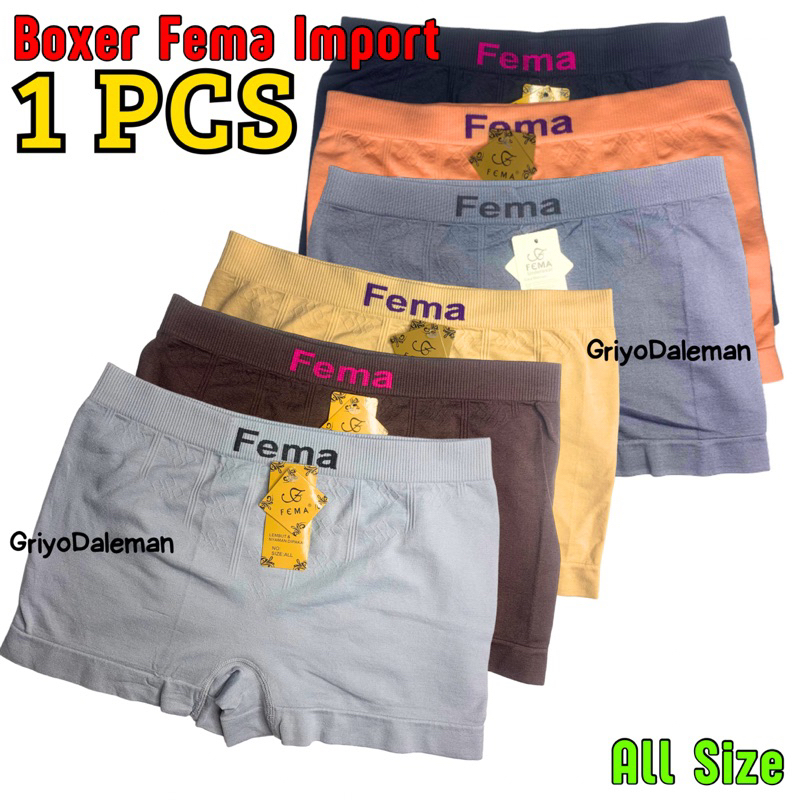 Fema Boxer Wanita Boxer Rajut Short Pants CD Rajut Nyaman dipakai