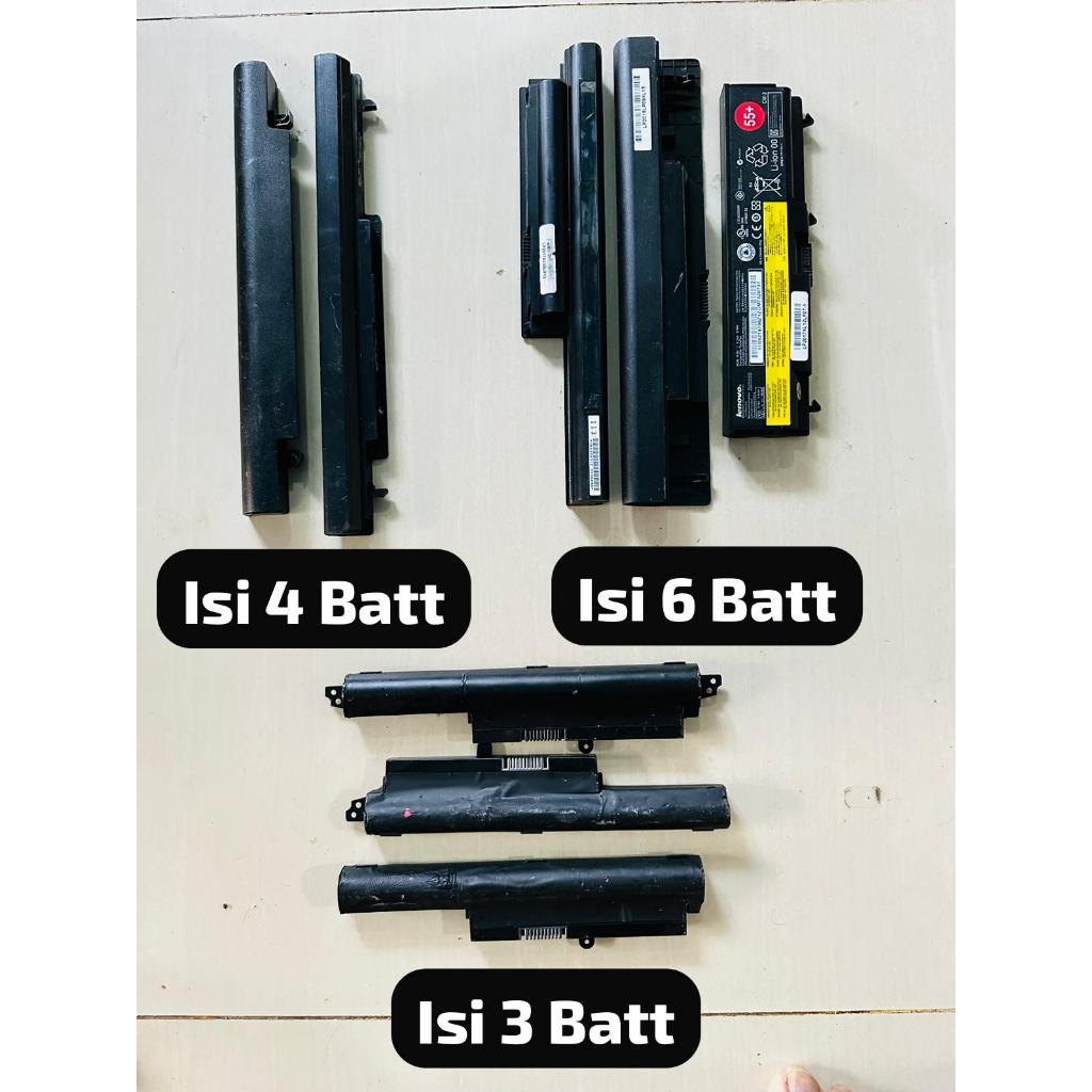Batre Laptop Baterai Rusak Bekas Laptop Cell Isi 3 4 dan 6 Cell Type 18650