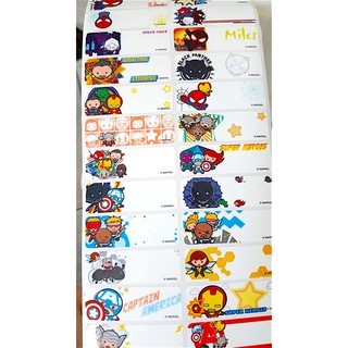 

Label nama anti air Sticker waterproof Premium Avengers Cartoon Ori