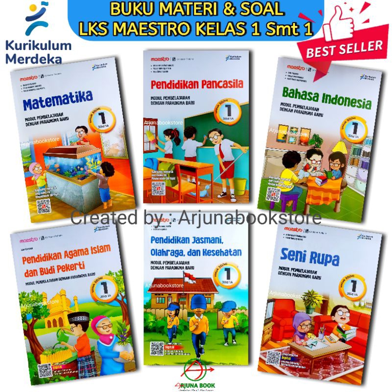 BUKU LKS MAESTRO KELAS 1 SD/MI Semester 1 KURIKULUM MERDEKA