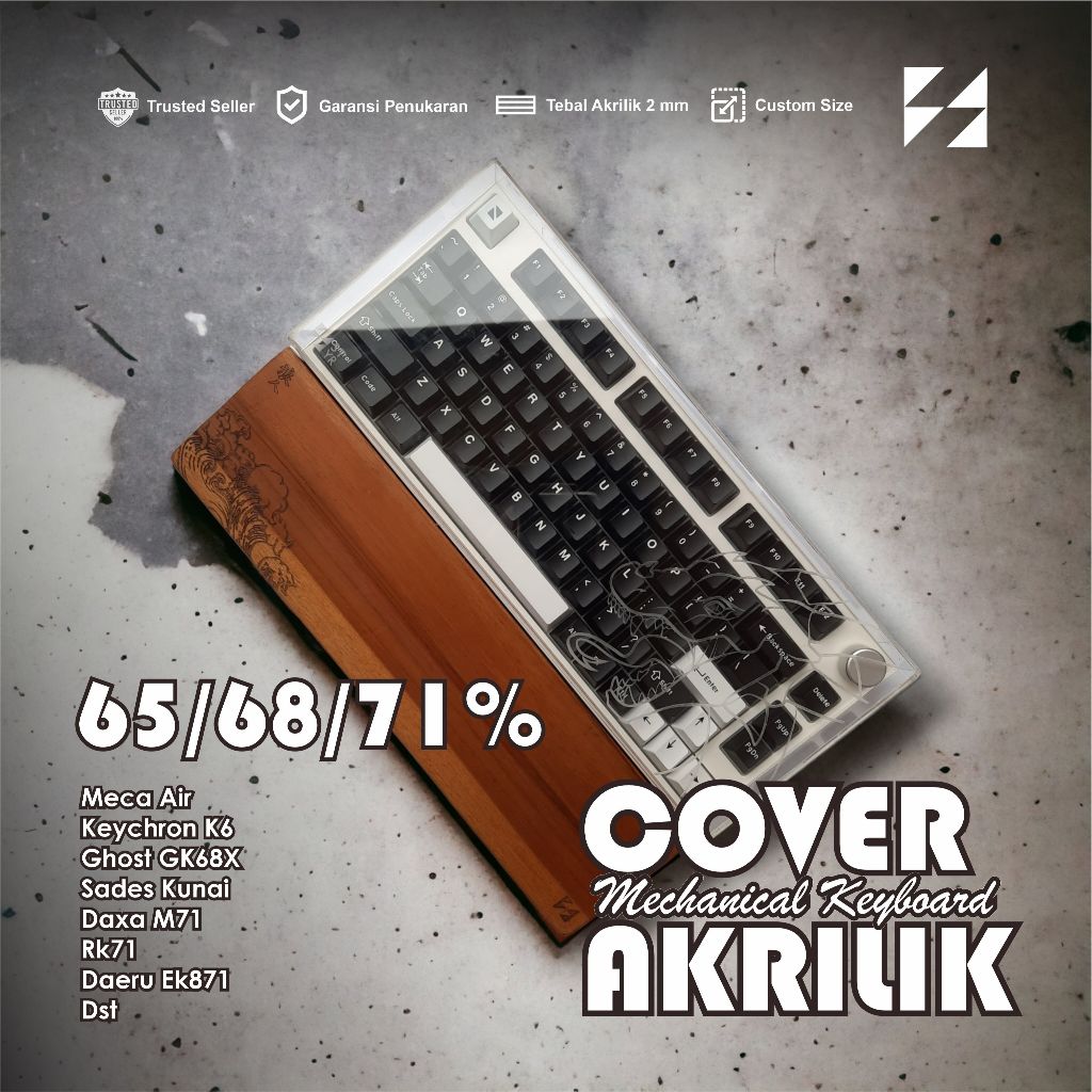 Cover / Penutup / Pelindung Keyboard / Penutup Keycaps Mechanical Keyboard  65 / 68 / 71% Daxa M71. 