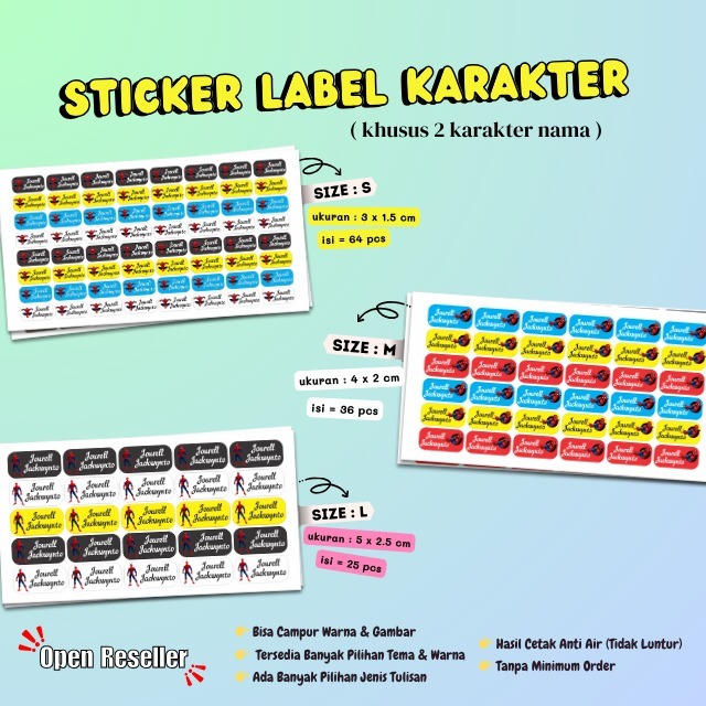 

Sticker Label Nama Custom ( 2 Karakter Nama )