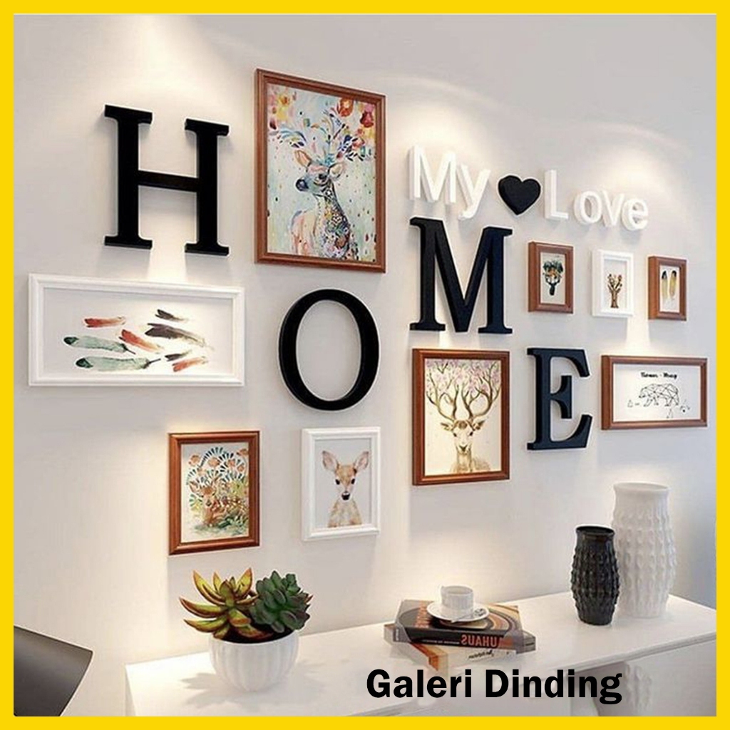 Galeridinding - Hiasan Dinding HOME Kayu Ukir 3D Huruf Timbul Walldecor Dekorasi Dinding Kamar Tidur