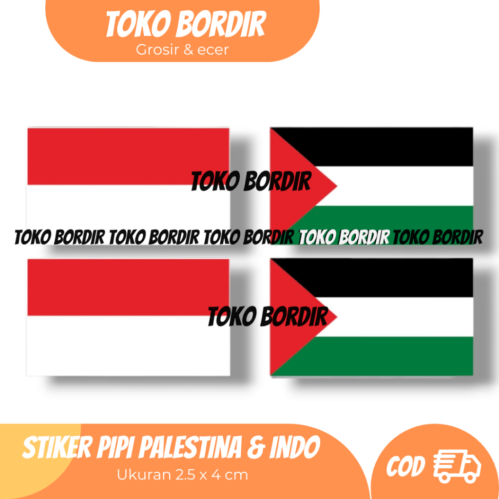 

Stiker pipi 2,5 x 4 cm / palestina / merah putih