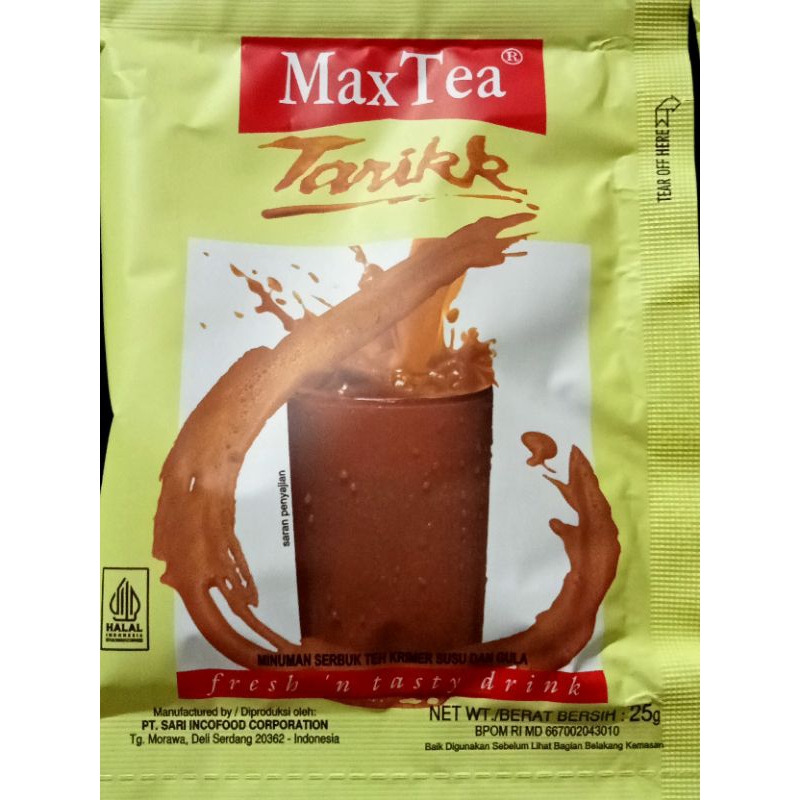 

Teh tarik MaxTea sachet