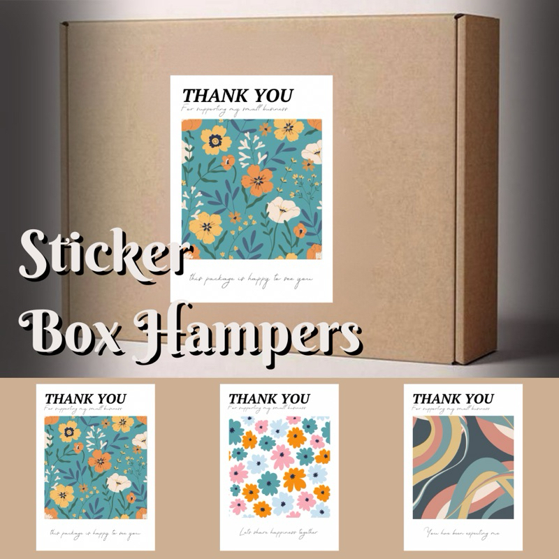 

Sticker Box Hampers / Stiker Thank you Kardus / Stiker Terimakasih