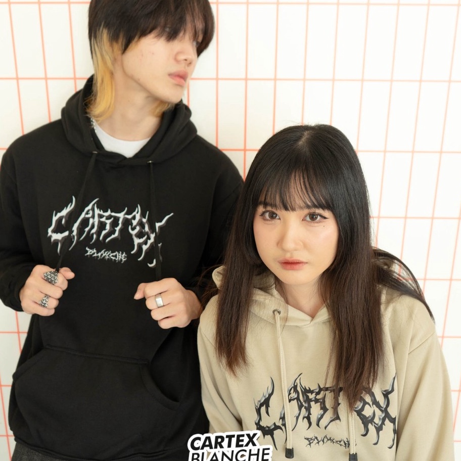 PALING AMPUH CARTEXBLANCHE  Emo Style Jaket Hoodie Jumper Sablon Unisex Pria  Wanita Size M  XXL