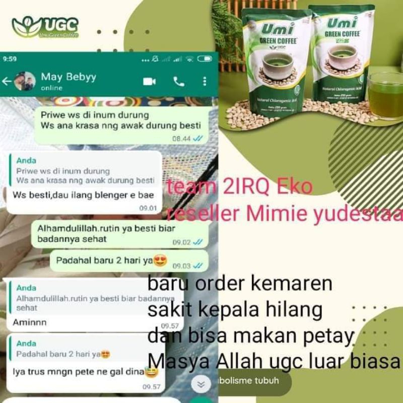 Umi Green Coffee Original 250 gram BPOM