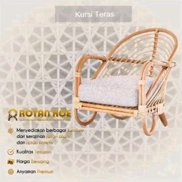 Kursi Teras / Kursi Lesehan Rotan Alami