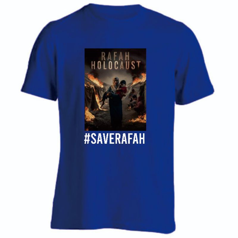 Kaos T shirt rafah Holocaust Save Rafah save Palestine save Palestina, kaos viral rafah Palestine