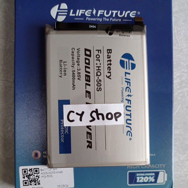 baterai life future samsung A02S/A03S/A04E double power