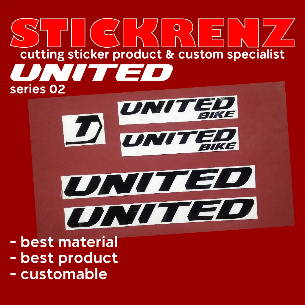 Cutting Sticker Stiker Frame Sepeda Roadbike MTB United 02 Custom