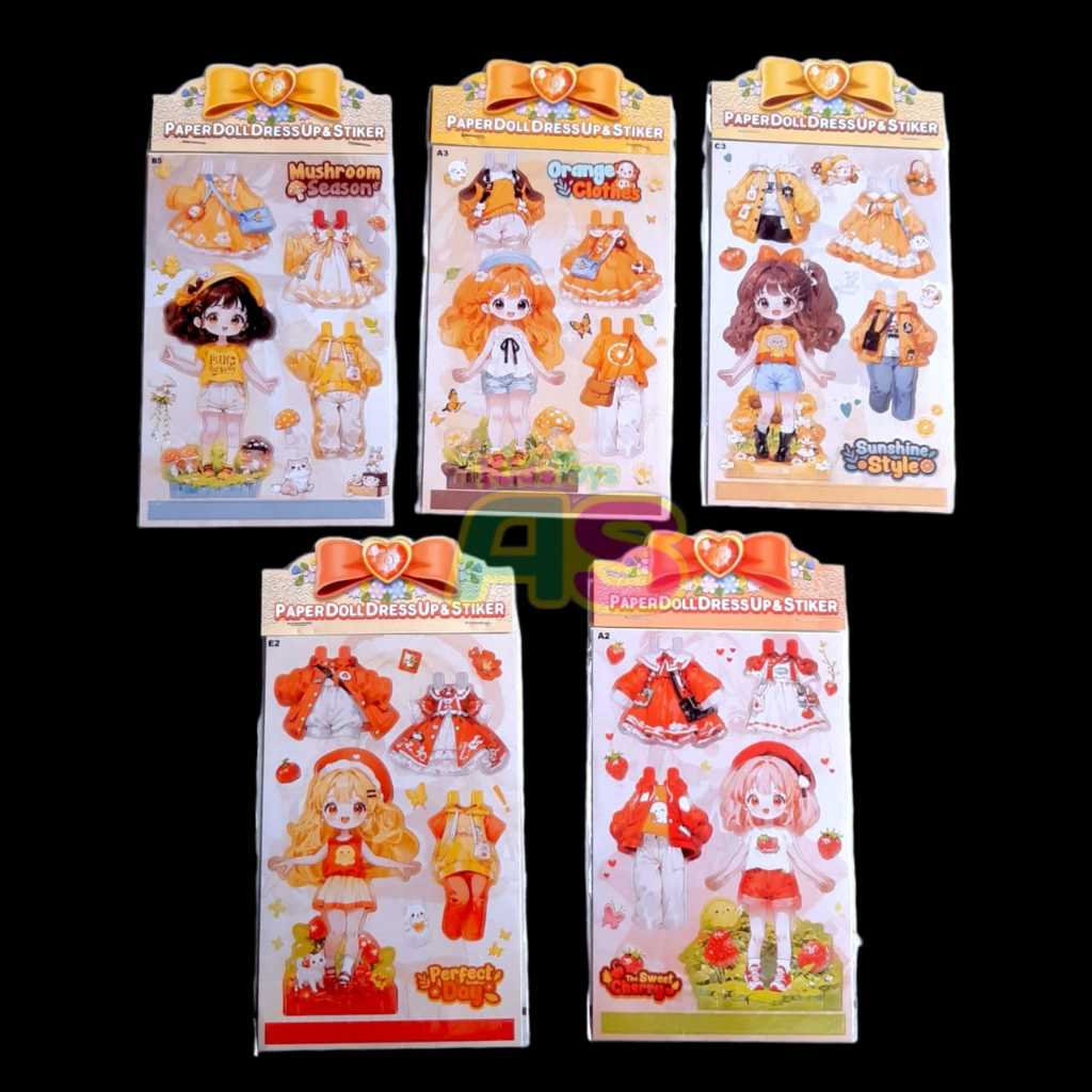 

MAINAN PAPER DOLL DRESSUP STIKER CUSTARD BREAD/MAINAN NEW VIRAL/MAINAN STIKER PAPERDOLL PEACH SEASON