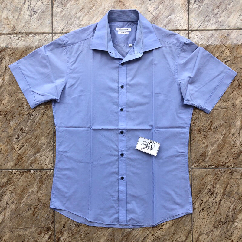 KEMEJA PENDEK PACO RABANNE BIRU