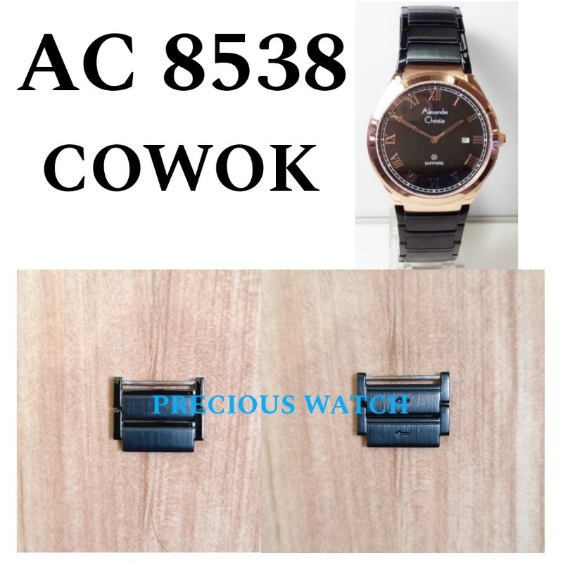 Sambungan Tali Rantai Jam Tangan Alexandre Christie Original AC 8538 Cowok
