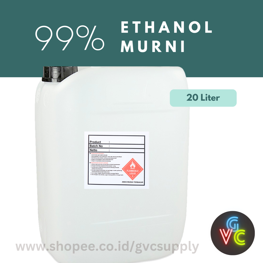 Ethanol Murni 99.8% 20 Liter - GVCSupply - Alkohol Ethanol Murni