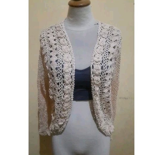 Outer Rajut Bunga Premium