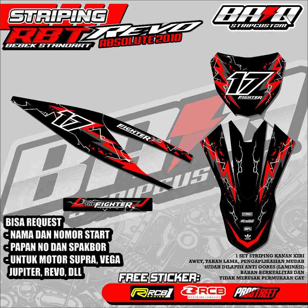STRIPING STICKER RBT REVO ABSOLUTE 2010 BEBEK STANDART - STRIPING RBT REVO ABSOLUTE 2010 BEBEK STAND