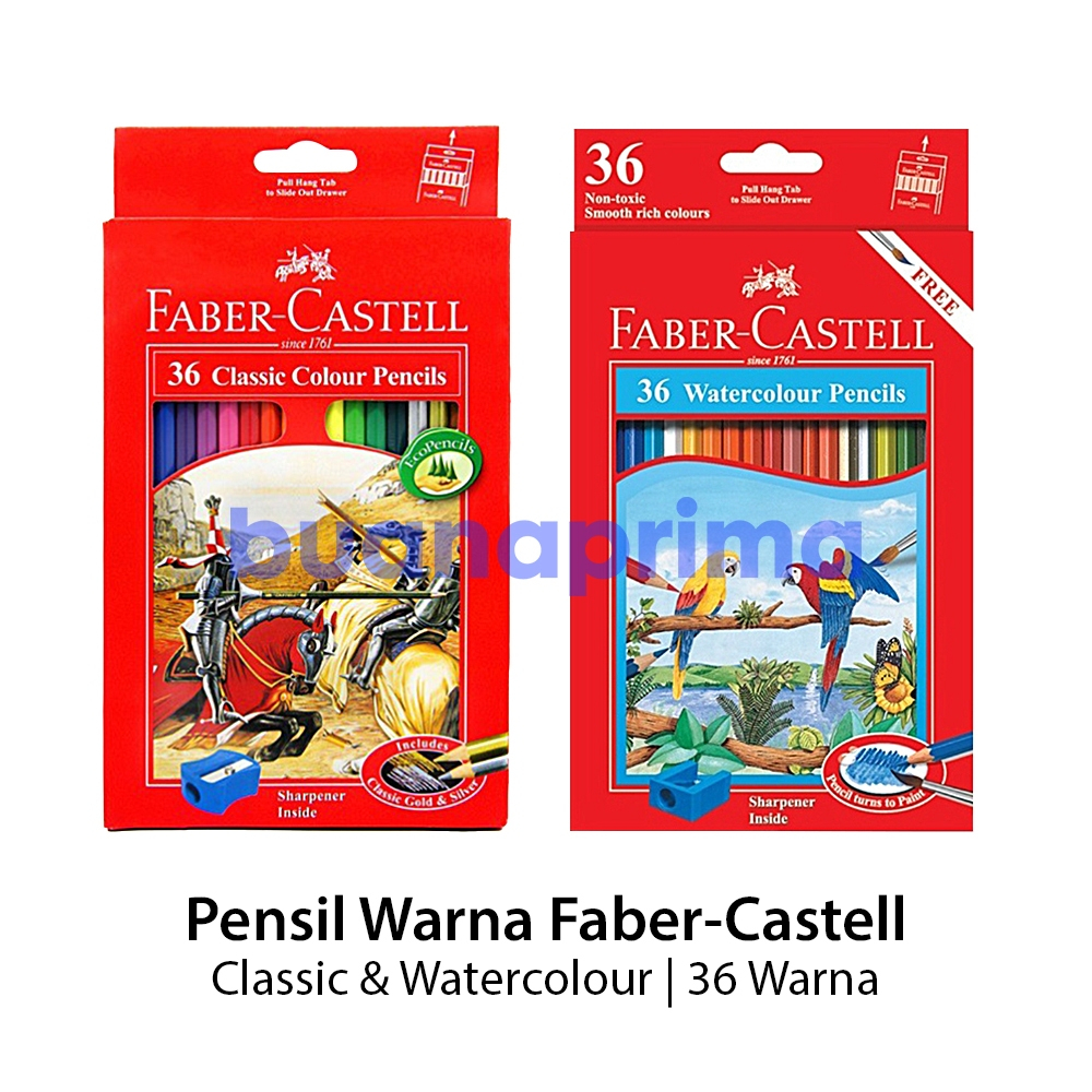 

Pensil Warna Faber Castell 36 Warna Panjang Classic Watercolour Klasic Colour Pencil Color