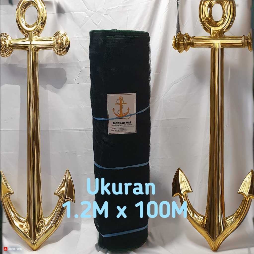 Waring RK double 2 benang Cap Jangkar Mas lis hijau