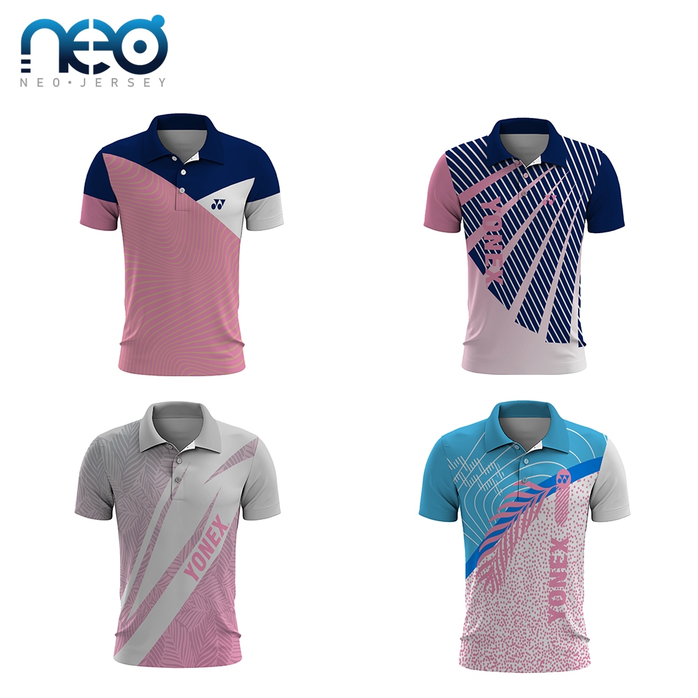 Baju Jersey Kerah Badminton Custom | Jersey Kerah Bulu Tangkis | Jersey POLO Badminton