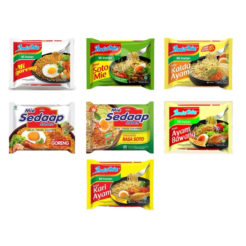 

Indomie + Mie Sedaap Mix (isi 40pcs)