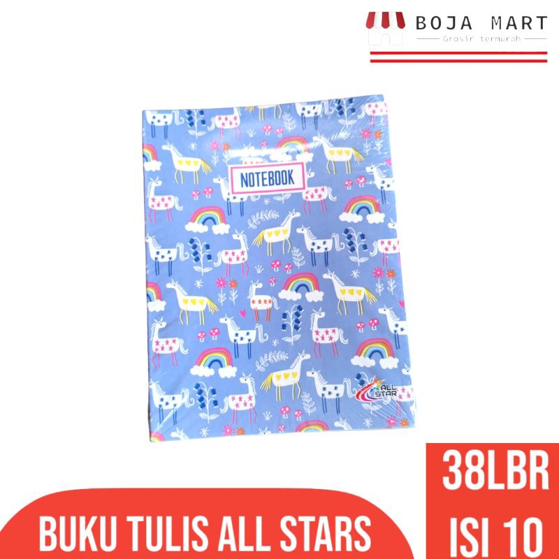 

Buku tulis Merk All Star setara SIDU isi 38lembar 10 buku