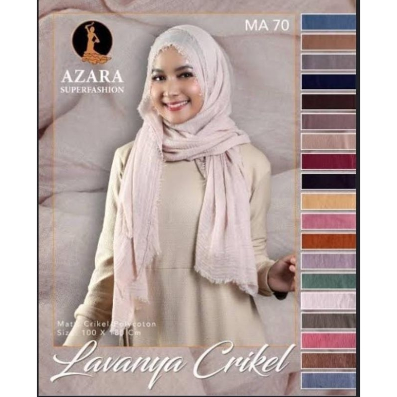 AZARA PASMINA LAVANYA CRINKLE 10PCS (warna random)