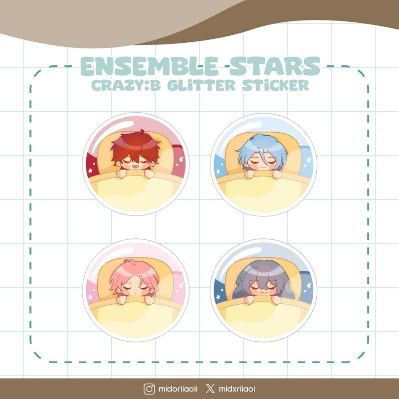 [fanmerch] Ensemble Stars Glitter Sticker Crazy:B