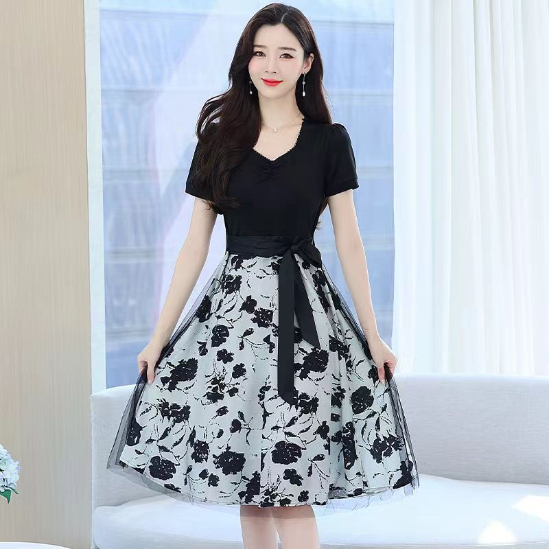 FANMU 2025 Gaun Besar Benang Jaring Korea Baru/Dress pesta/gaun pesta/