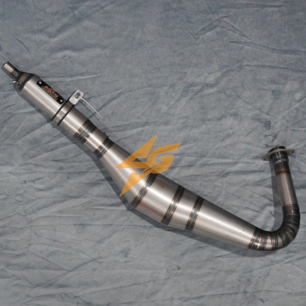 Knalpot Ahau Yamaha RX King Telo 3v3 Plat Besi
