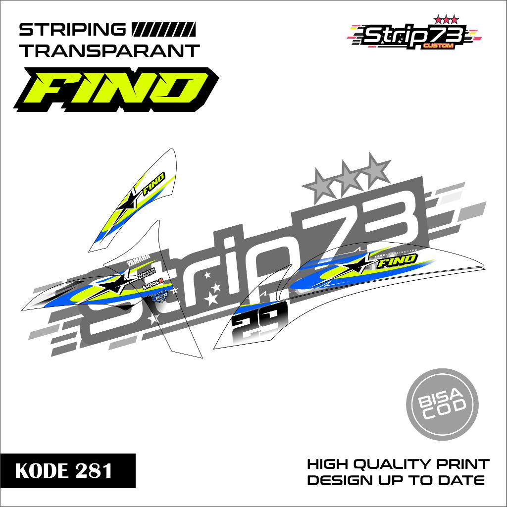 281 STRIPING TRANSPARAN FINO 125 - STRIPING TRANSPARAN FINO 125 PREMIUM GRAFIK