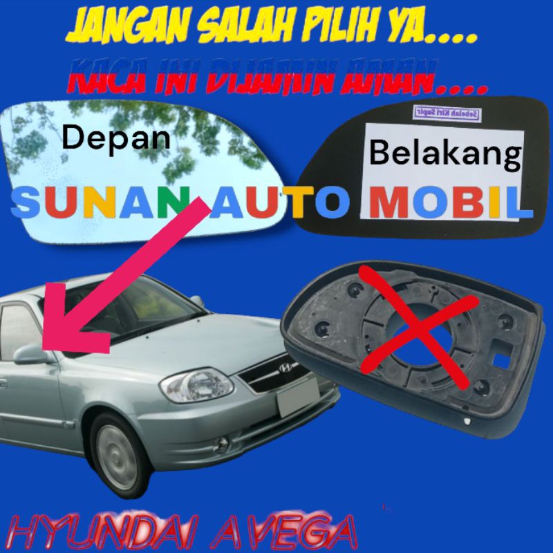 Hyundai avega kaca spion Hyundai verna avega lama 2006 2007 2008 2009 2010 kaca spion refill tanpa f
