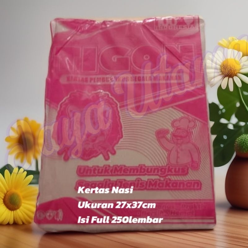 Kertas Bungkus Nasi Coklat / Kertas Nasi uduk / Kertas Nasi (250lmbr)