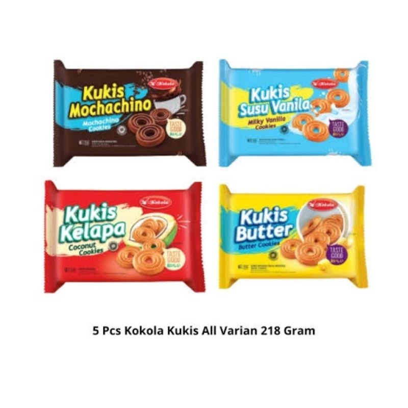 

KOKOLA KUKIS SUSU VANILA | KELAPA | MOCHACINO | BUTTER NETTO 218 GR