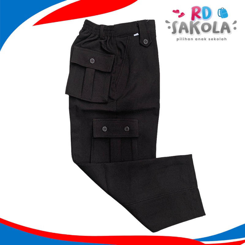 Celana Sekolah SD Pramuka Kantong Samping Panjang Seragam Sekolah Ridho