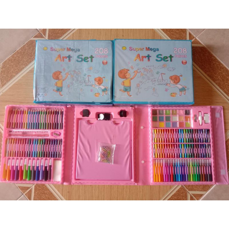

crayon set 208pcs import ready PINK saja