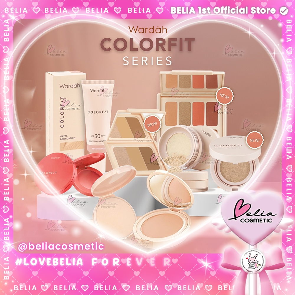 ❤ BELIA ❤ WARDAH Colorfit Series Set Makeup Matte Foundation, Perfect Glow Cushion Full Refil
