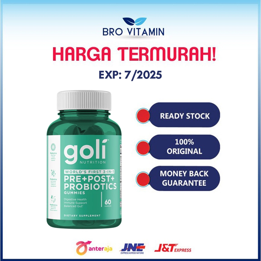 GOLI Nutrition Tribiotic Pre Post Probiotic