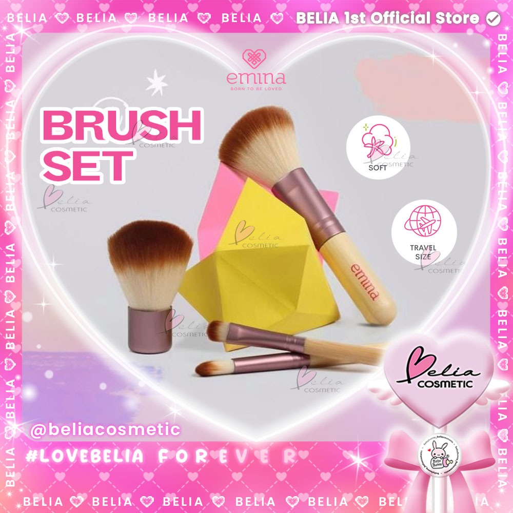 ❤ BELIA ❤ Emina Brush O Logy | Emina Make Up Brush Set | Set Kuas Make Up