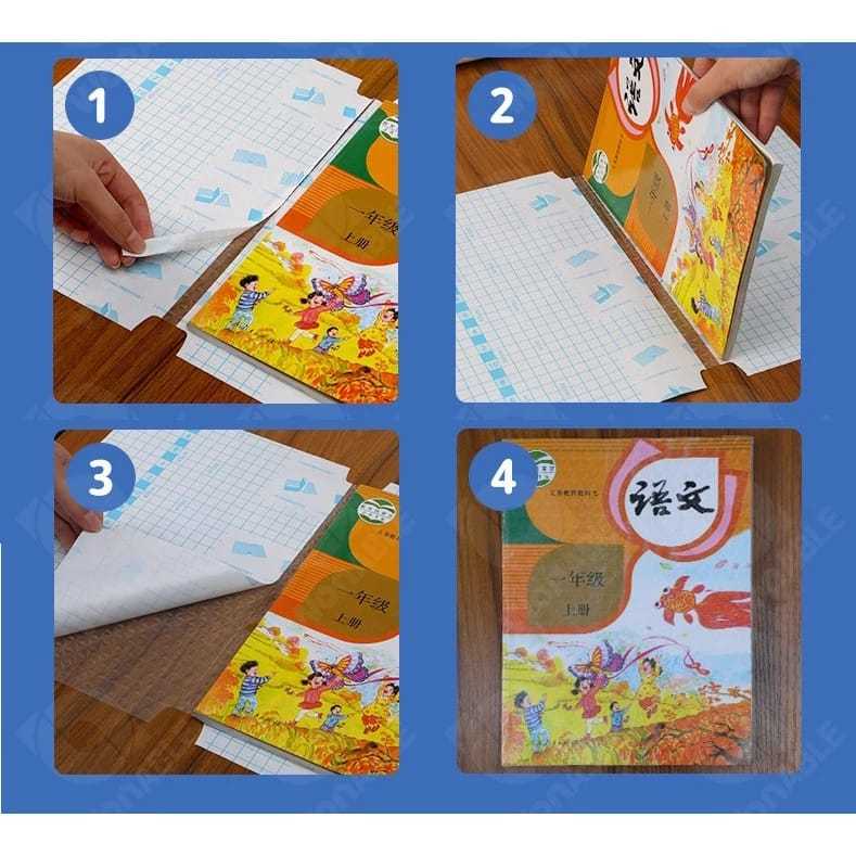 

Mrcaisen SAMPUL BUKU pelindung buku transparan tahan air sampul buku dengan perekat S028