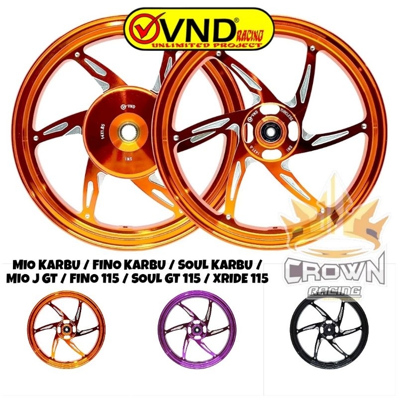 Velg VND Six Star V2 Mio Sporty Karbu / Fino Karbu / Soul Karbu / Mio J GT / Fino 115 / Soul GT 115 