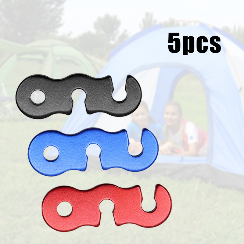 5pcs Stopper pengencang tali tenda Guyline Besi Stopper Aluminium Alloy Stopper