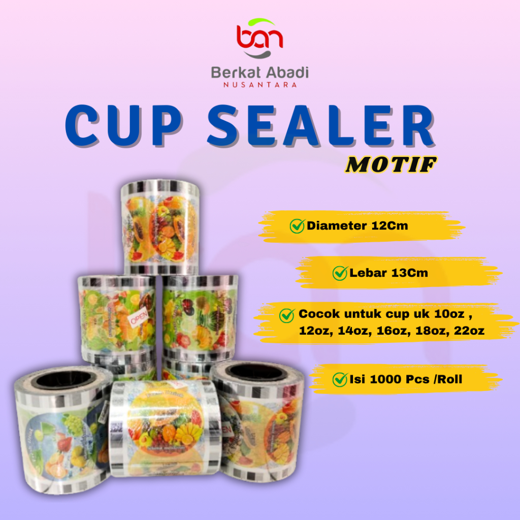 CUP SEALER PLASTIK / LID CUP SEALER / LID CUP MURAH / LID CUP MOTIF