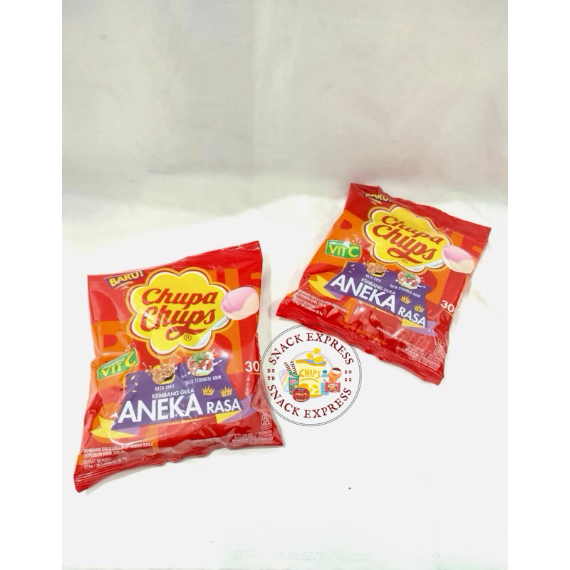 

Chupa Chups Kembang Gula Lollipop Aneka Rasa Pack (1 pack isi 30 pcs)