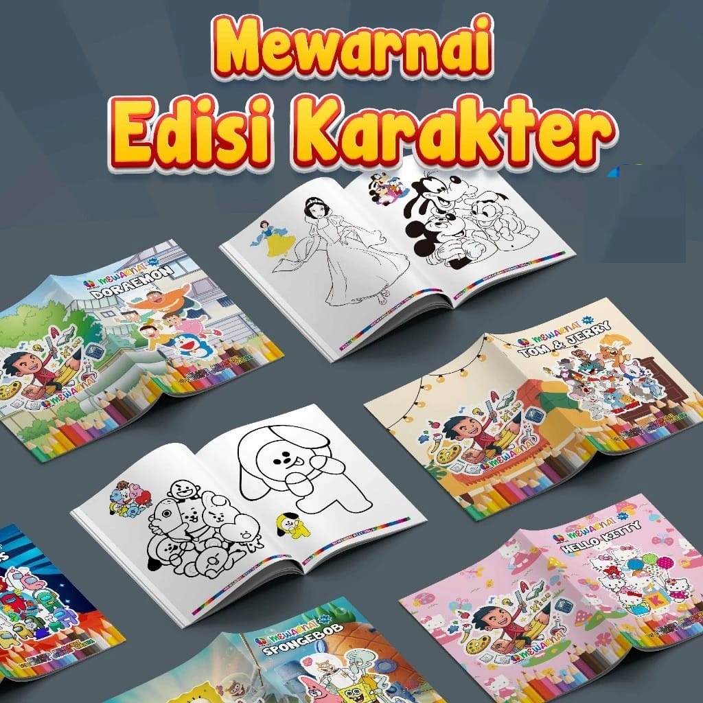 

BUKU MEWARNAI Full colour - Buku Warna Anak / Aktivitas Anak / Edukasi Anak / Membaca dan Menulis