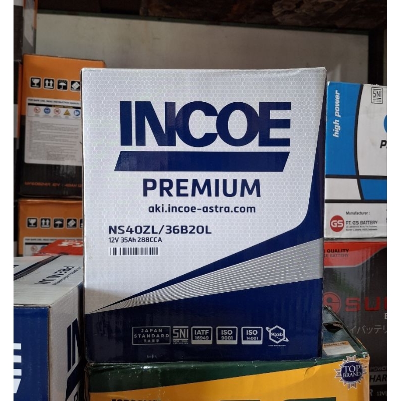 Aki Incoe NS40ZL (Aki Basah) Untuk Mobil Agya, Alya, Calya, Sigra, Mobilio & Datsun Go