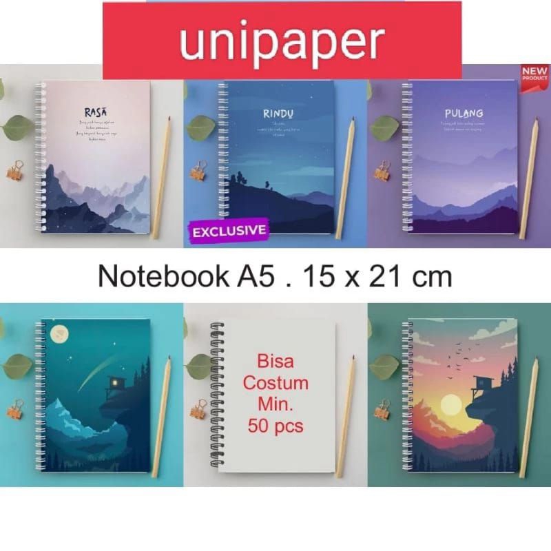 

NOTEBOOK A5 / NOTEBOOK NOTEPAD JOURNAL / BUKU CATATAN DIARY / NOTEBOOK LINE ( GARIS ),BLANK ( POLOS ),GRID ( KOTAK ),DOTTED ( TITIK )